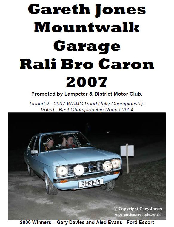 Garej Mountwalk Rali Bro Caron 2007 Cover